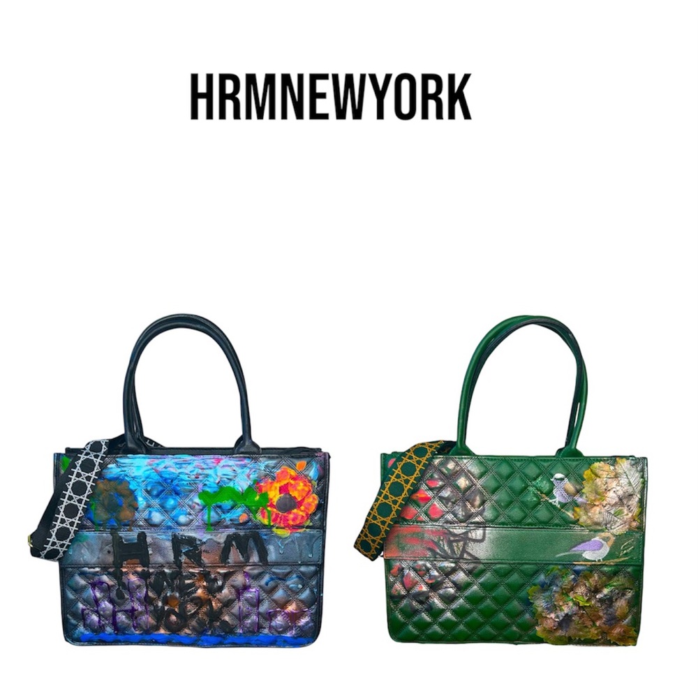 Vegan leather tote bags